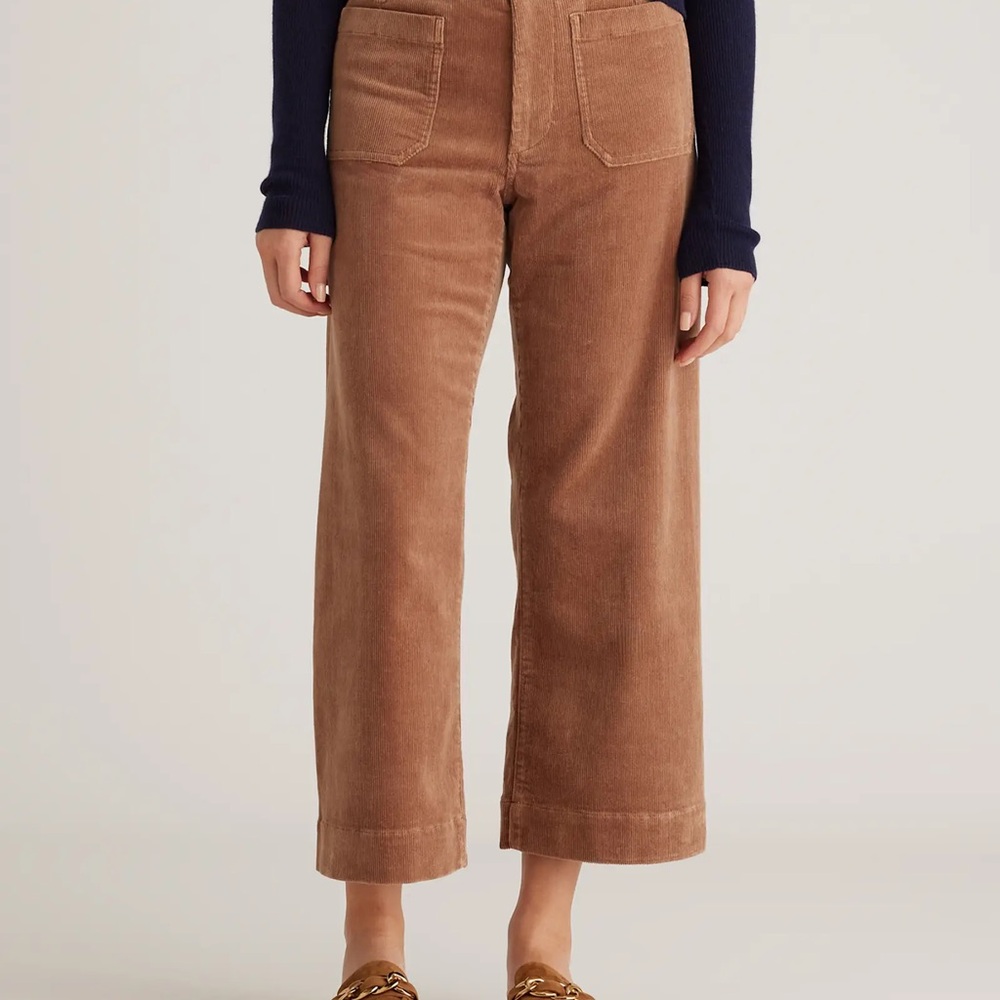 Quince Brown Wide Leg Pants